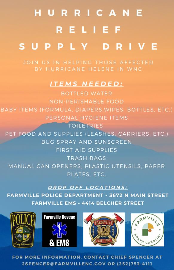 Farmville Hurricane Helene Relief